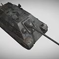 Vintage Military Tank With Long Barrel And Rustic Metal Exterior Details