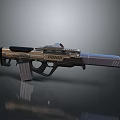 Futuristic Sci Fi Weapon 3D Rendered Design With Metallic Finish And Tactical Grip