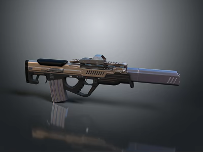 rifle semi-automatic rifle combat rifle battle rifle carbine war rifle attack rifle 3d model