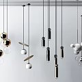 Modern chandelier luminaire combination 3d model