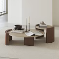 Middle Ancient Solid Wood Coffee Table 3d model