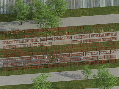 New Chinese Railing 3d model