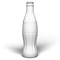 Classic Coca Cola Bottle With Red Label And Carbonated Soft Drink 3d model