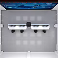 Monitoring console Dispatcher console Command center Monitoring center Function table 3d model