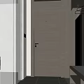 Modern Hotel Guest Room Interior With Comfortable Bed Nightstand And Table Lamp