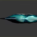 Cartoon Blue Shark Game Movie Character With Big Red Eyes And Playful Fierce Look