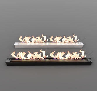 modern fireplace flame decoration 3d model