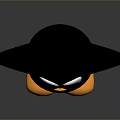 Cute Cartoon Penguin Figure With Black Body White Belly And Orange Beak Feet