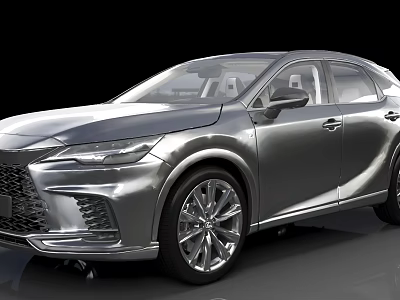 Silver Lexus SUV Modern Sleek Exterior Design With Alloy Wheels And Aerodynamic Body 3d model