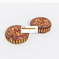 gourmet cake with bean paste filling 3d model