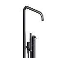Modern Black Shower Sets With Handheld Overhead And Column Sprayer Components 3d model