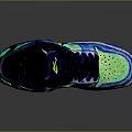 Colorful Stylish Sneakers With Blue Green Gradient Design Black Laces White Sole Logo