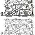 Industrial Style Wall Decor With Interconnected Gears And Metal Pipes Design