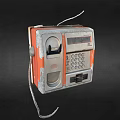Vintage Coin Operated Telephone With Keypad Handset And Retro Design Features