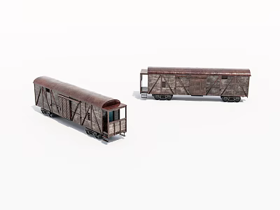 Old track train 3d model