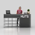 Reception Desk Front Desk Information Desk Information Desk Bar Table Exhibition Front Desk Bar 3d model