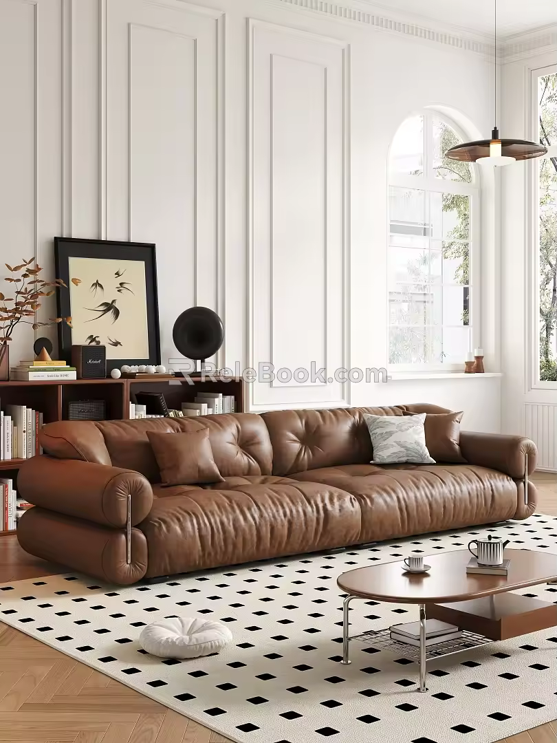 Middle-style multiplayer sofa 3d model