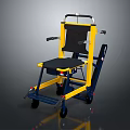 Durable Yellow Black Medical Transfer Chair With Wheels And Armrests