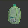 Household Cleaning Solution In Large Transparent Plastic Bottle With Green Cap