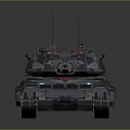 Modern Military Tank With Camouflage Pattern Main Gun Antenna And Armored Hull
