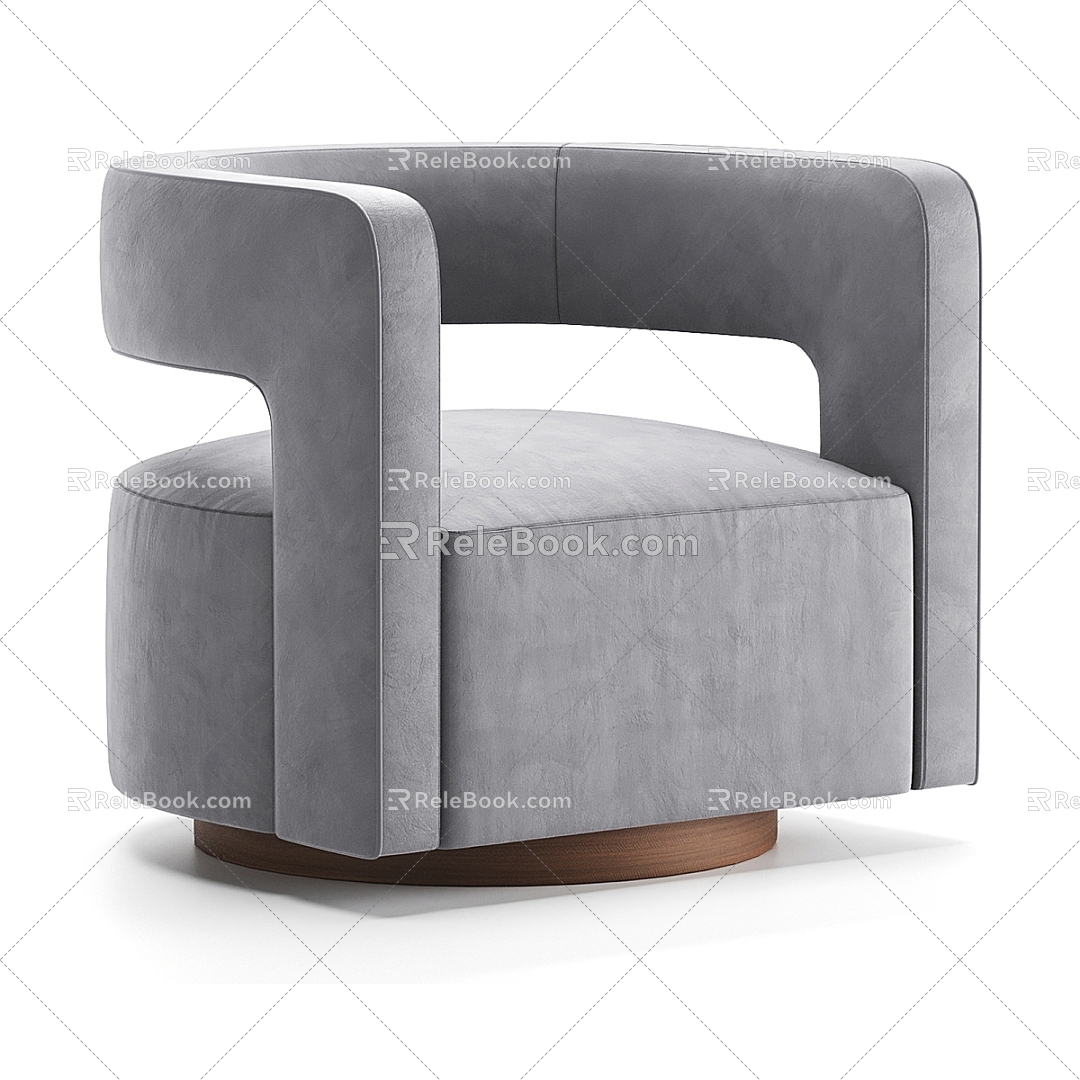 Modern Single Sofa Simple Single Casual Sofa 3d model