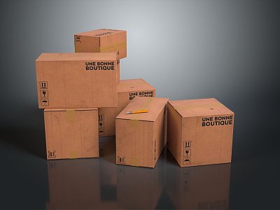 Logistics box express box parcel box carton goods box goods box 3d model