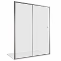 Modern Shower Sauna Glass Enclosure With Silver Frame And Handle Design