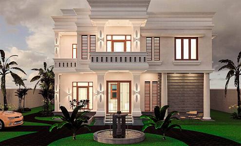 Jianou single-family villa homestay self-built house 3d model