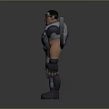 3D Sci Fi Fantasy Humanoid Character With Bat Like Wings And Armored Tech Suit Design