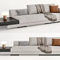 Modern Multiplayer Sofa Fabric Multiplayer Sofa Double Sofa 3d model