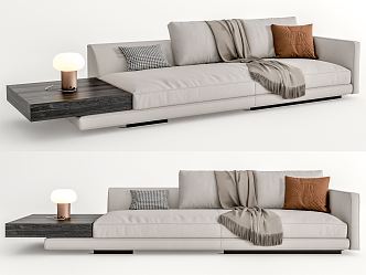 Modern Multiplayer Sofa Fabric Multiplayer Sofa Double Sofa 3d model