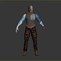 Cyborg Humanoid Figure With Mechanical Torso Blue Luminous Accents And Futuristic Tech Design