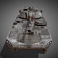 armored vehicle tank self-propelled howitzer wheeled armored vehicle 3d model