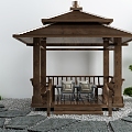 New Chinese style pavilion courtyard leisure pavilion 3d model