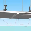 Modern ceiling plane ceiling modeling seam with gypsum line decoration process node 3d model