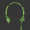 Stylish Wired Over Ear Headphones With Brown Ear Cushions And Orange Accents