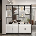 Simple Storage Rack Bookshelf Shelf Decorative Rack Shoe Cabinet Partition Cabinet 3d model