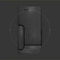 Black Vertical Computer Case With Modern Sleek Design And Ventilation Panels 3d model