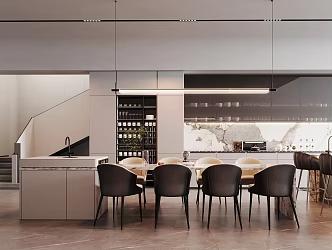 Modern Restaurant Home Restaurant 3d model
