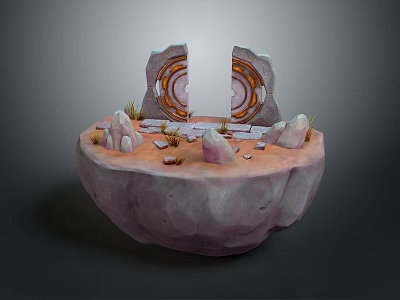 Portal Ancient Door Crossing Door Space-time Door Science Fiction Door Ring Door Ring Science Fiction Ring Shuttle Door 3d model