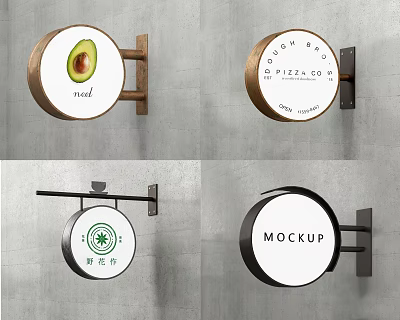 Modern light box shop sign light box 3d model