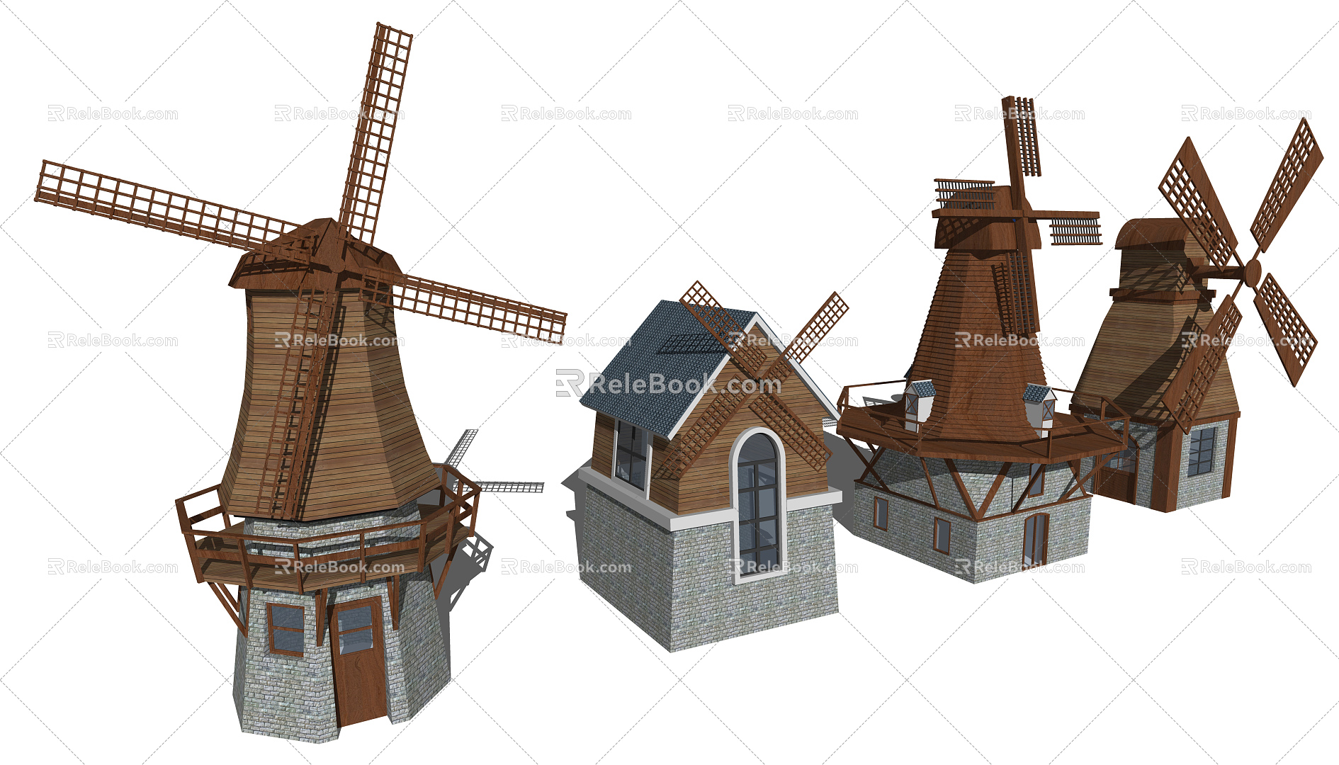 Jianou Windmill Car House 3d model