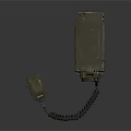 Vintage Metallic Doorbell With Corded Handset And Classic Retro Design