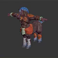 Centaur Warrior Character With White Hair Red Armor Red Pants And Outstretched Arms