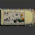 minibus minivan driverless bus school bus van box car 3d model