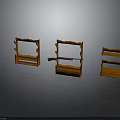 Wooden Gun Storage Racks With Central Rifle Holder And Display Shelves