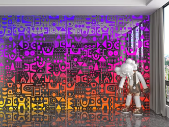 background wall 3d model