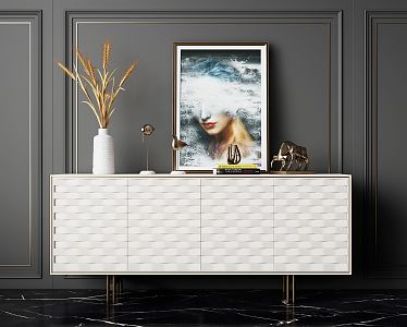 Light Luxury Side Cabinet Side Cabinet Storage Cabinet Decorative Cabinet 3d model