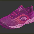 NERF Brand Sporty Sneakers With Gray Orange Mesh Upper And White Sole