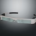 Smart Glasses With White Frame Transparent Lenses And Black Headband Design